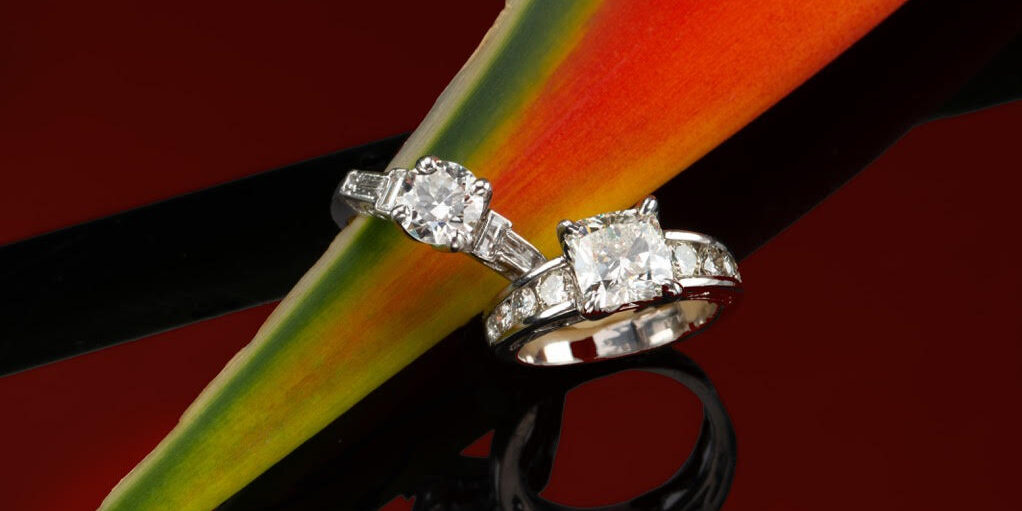 14 karat diamond engagement ring 14K gold non traditional engagement ring /  band | eBay