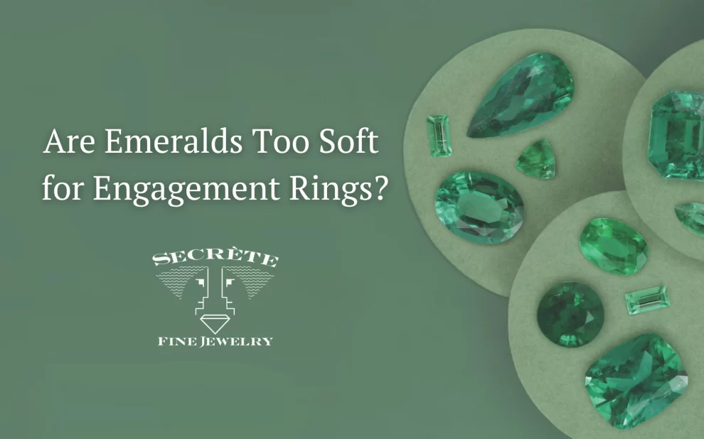 are emeralds too soft for engagement rings, emerald engagement rings durability, emerald ring pros and cons, emerald cut engagement rings durability, are emerald rings good for everyday wear, emerald vs diamond durability, how durable are emeralds, emerald jewelry care tips, emerald hardness mohs scale, emerald toughness and stability